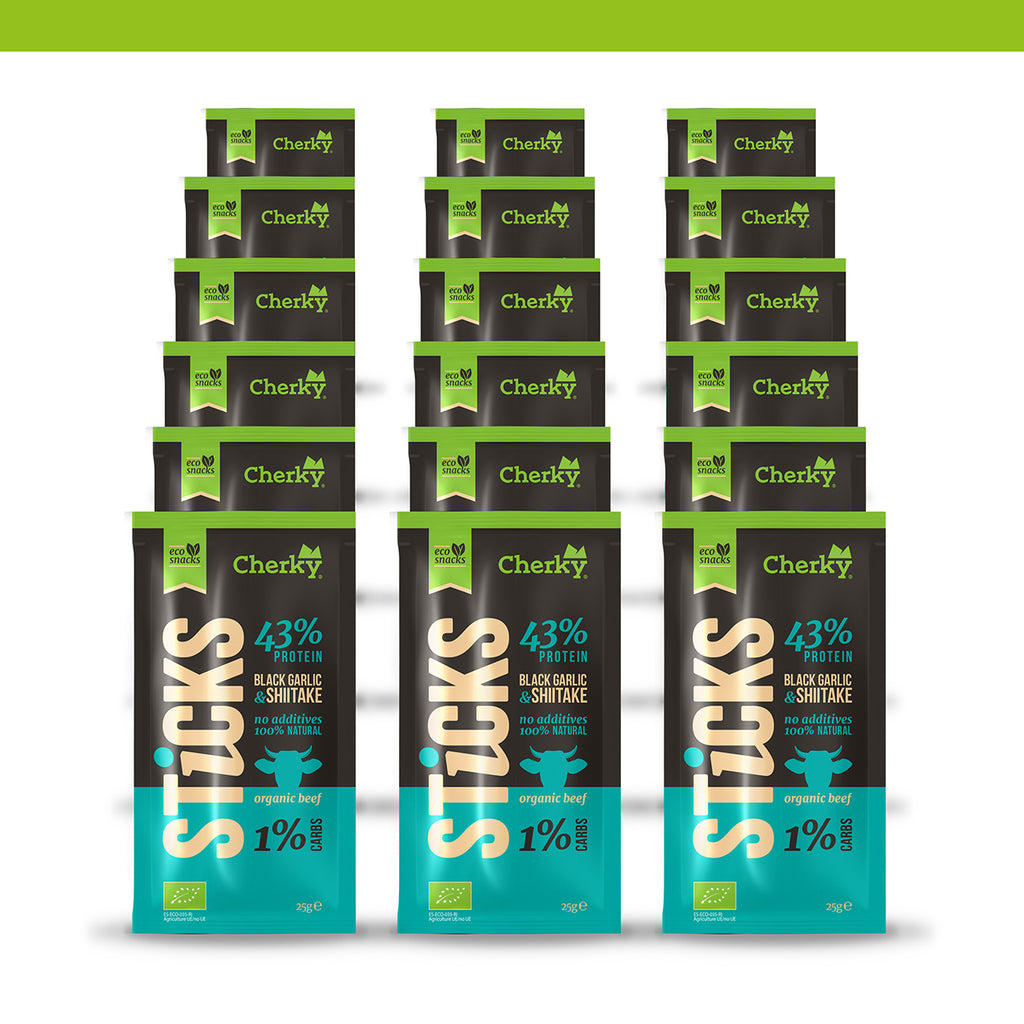 ECO · stick ternera · AJO NEGRO y SHIITAKE