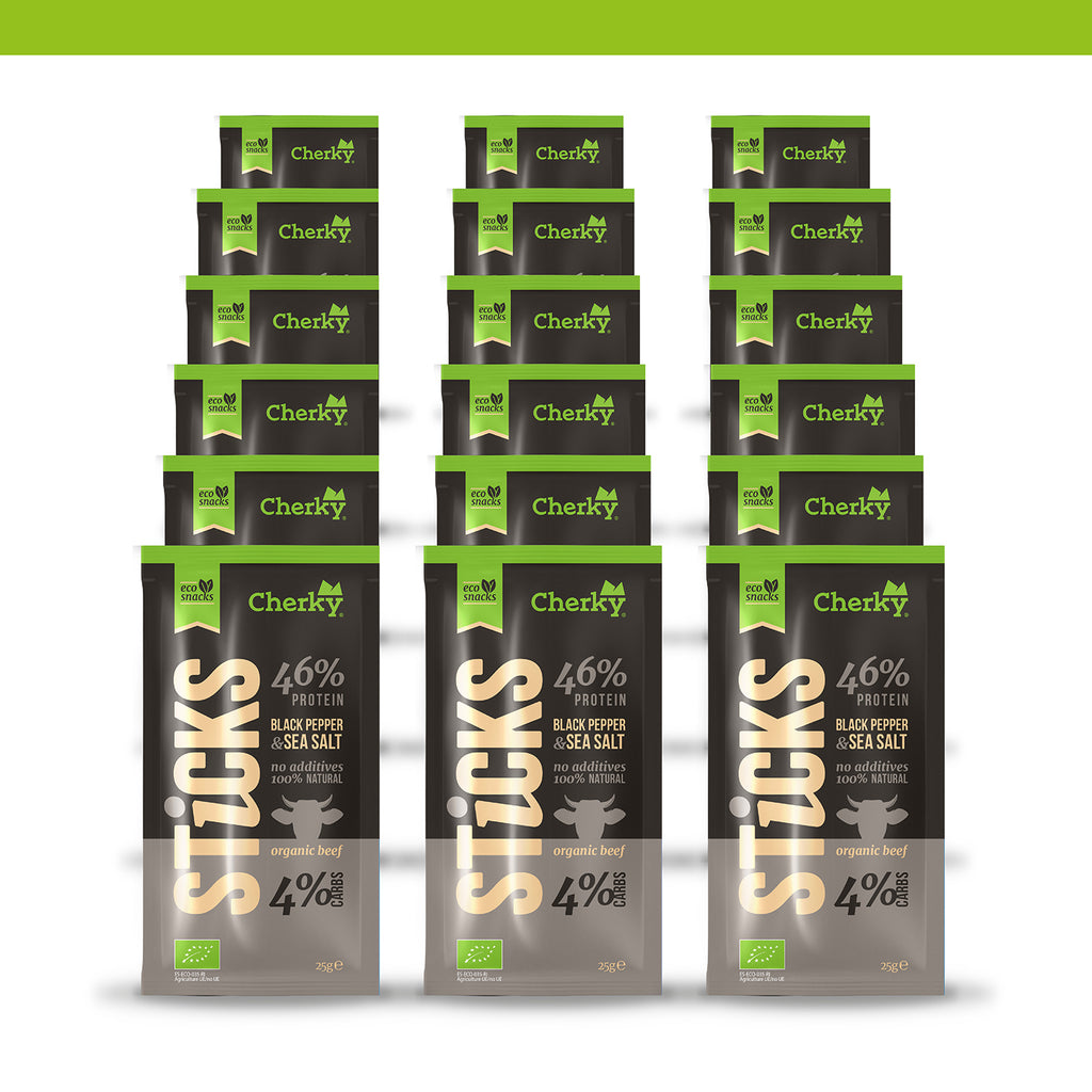 ECO · stick ternera · BLACK PEPPER & SEA SALT